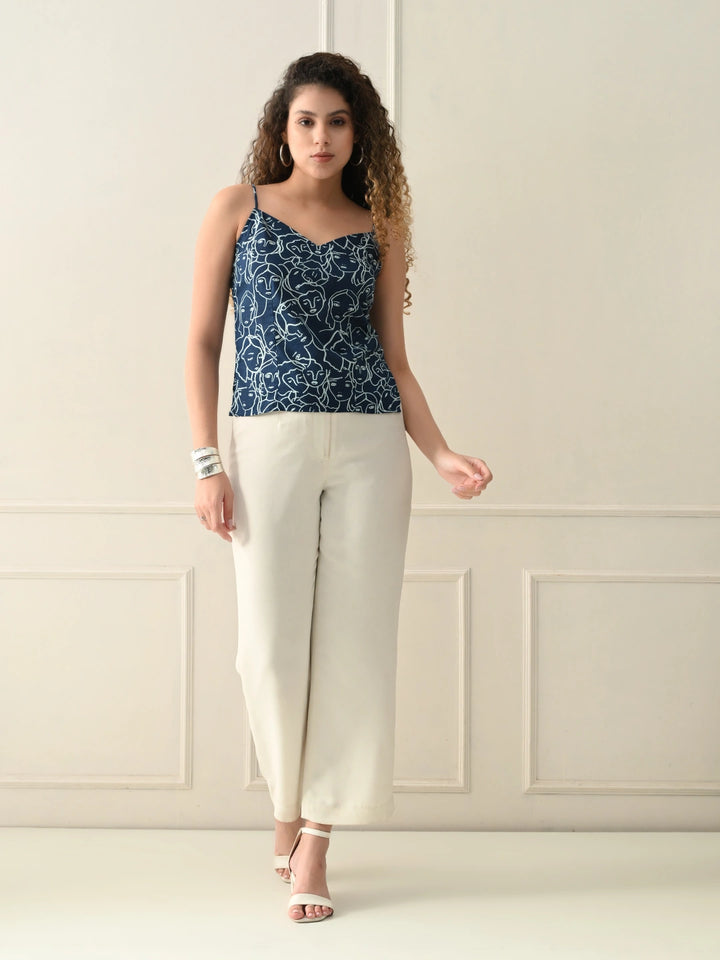 Blue Dreamy Speghetti Top