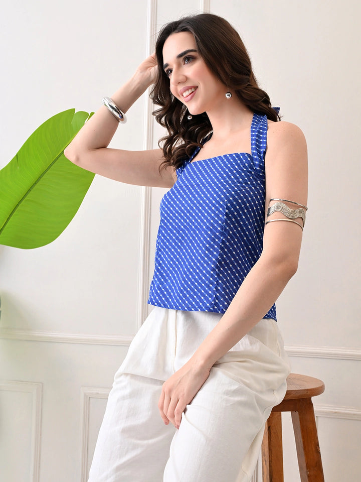 Indigo Sweep Top