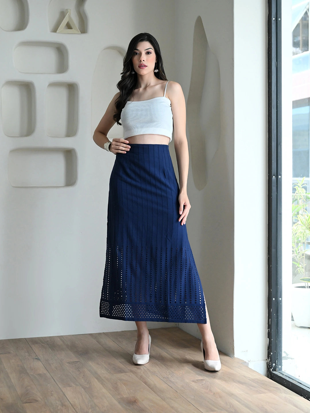 Navy Breeze Skirt