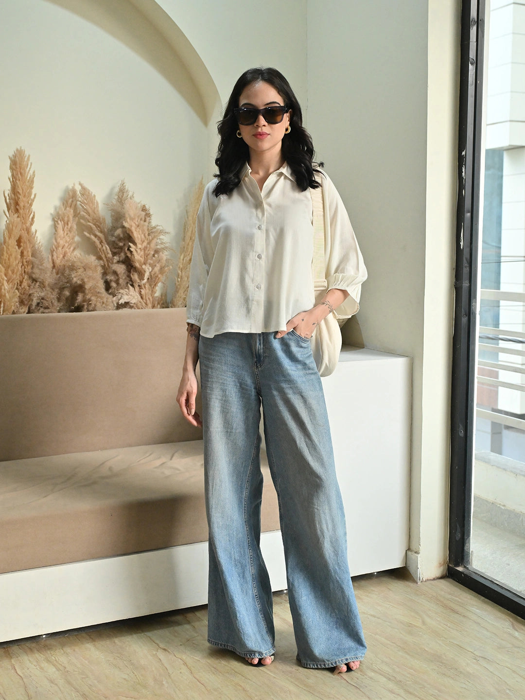 Bare Cream Raglan Shirt