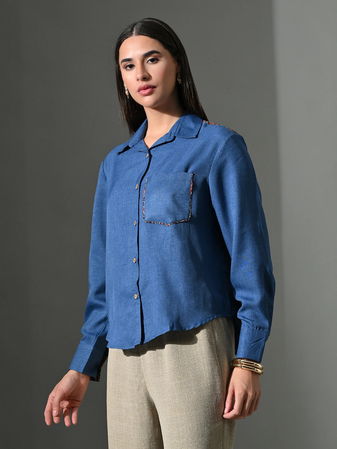 Mehr Blue Chitra Shirt