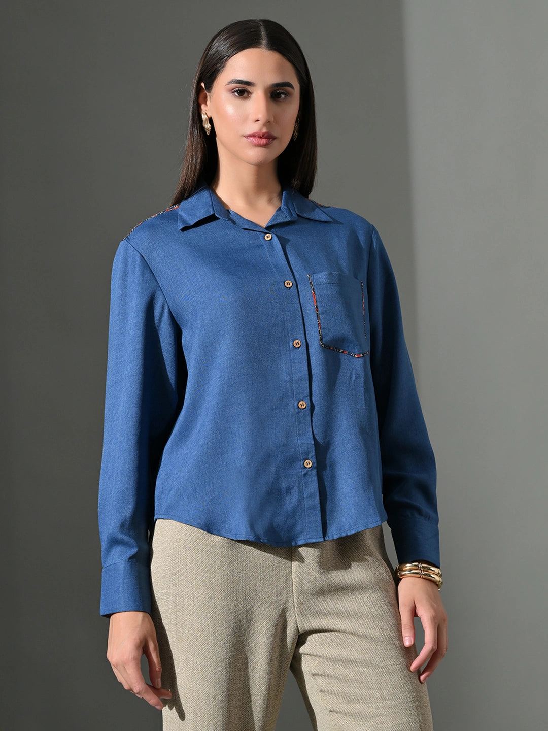 Mehr Blue Chitra Shirt