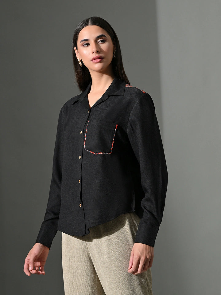 Chhaya Black Shirt