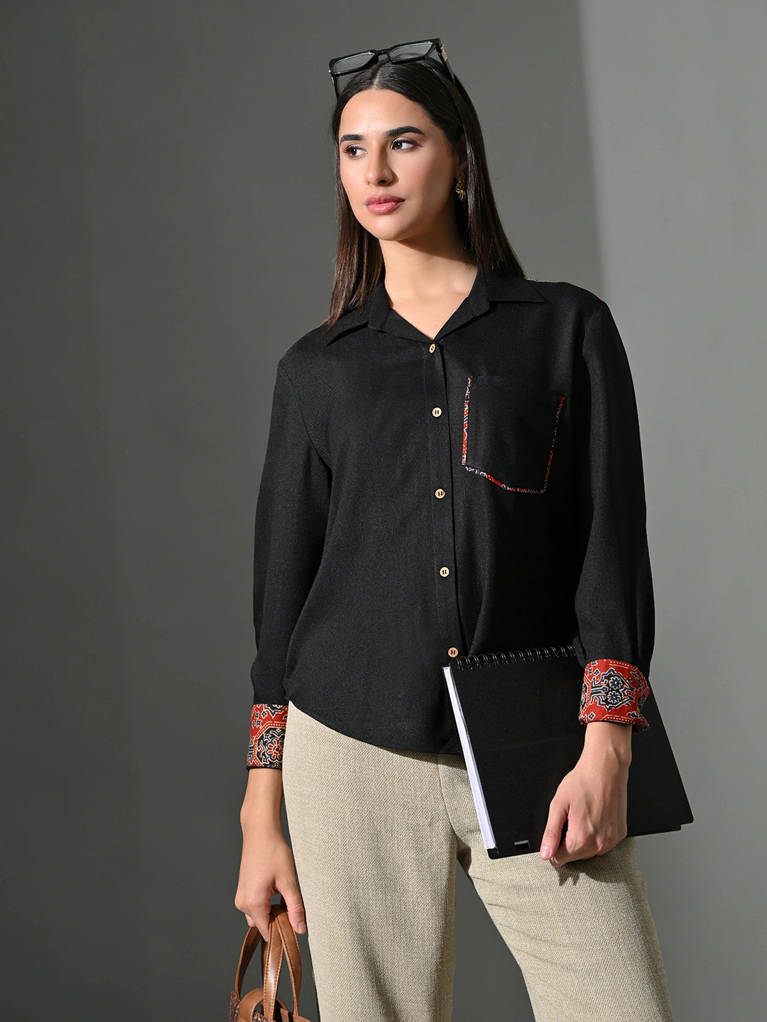 Chhaya Black Shirt