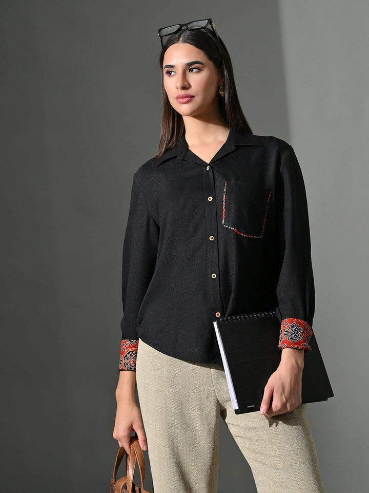 Chhaya Black Shirt