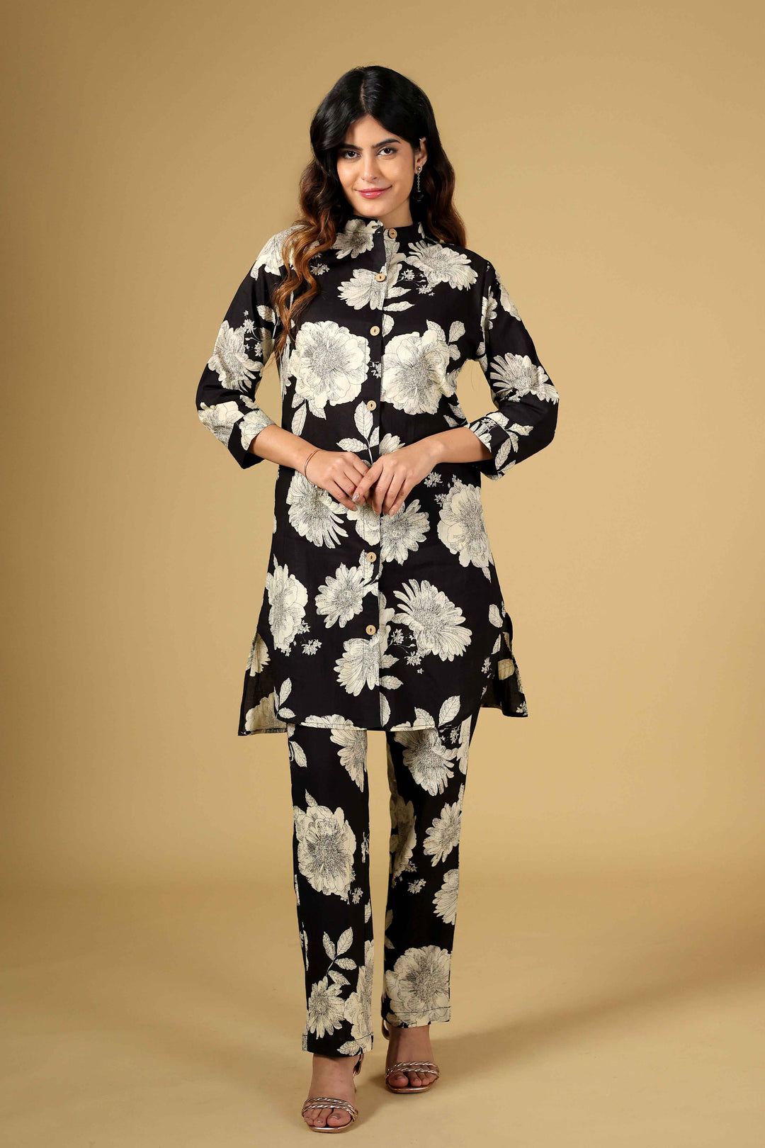 Black Dahlia Printed Kurti Set