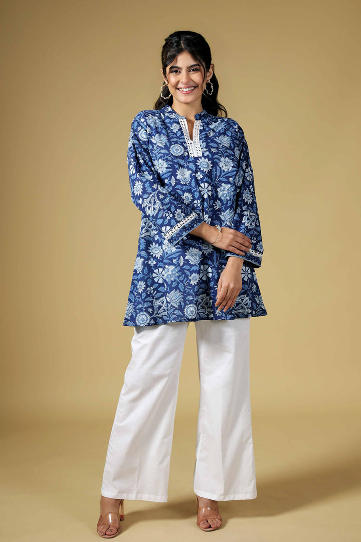 Blue Blossom Harmony Kurti Set