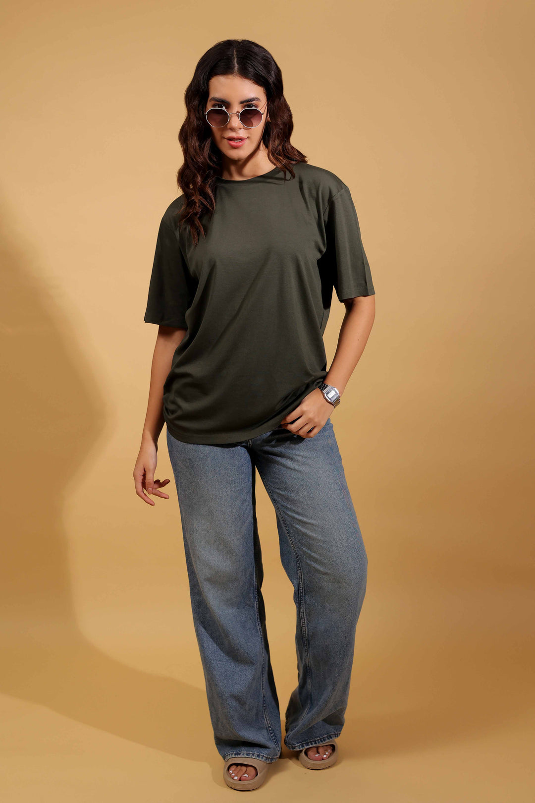 Moss Boss Round Neck Loose Fit T-Shirt