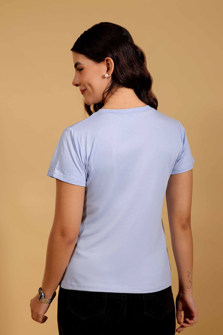 Skyline Blue V Neck T-Shirt