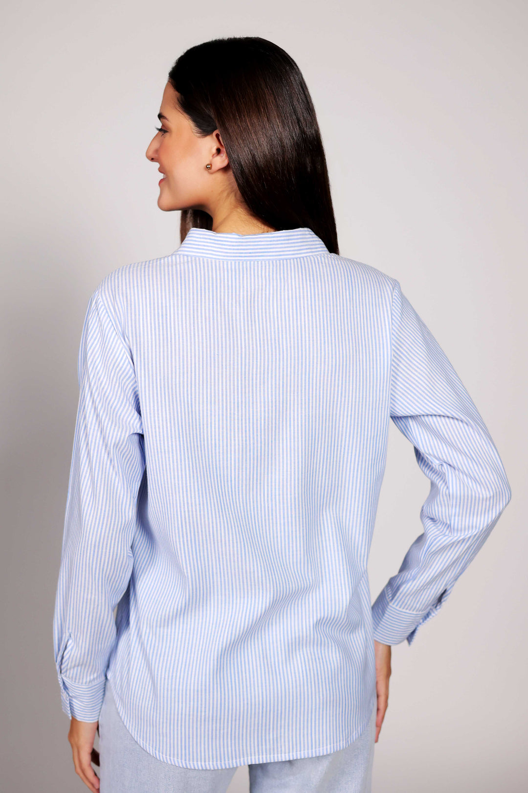 Striped Blue Regular Fit Shirt