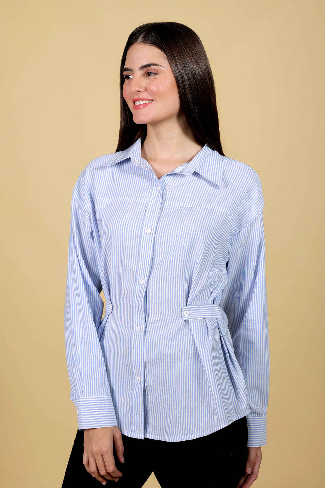 Urban Elegance Striped Loose Fit Shirt